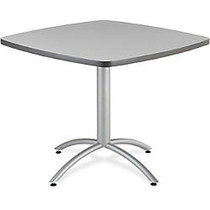 Iceberg CafeWorks Bistro Table - Square Top - 42 inch; Table Top Length x 42 inch; Table Top Width x 1.13 inch; Table Top Thickness - 29 inch; Height - Assembly Required - Gray
