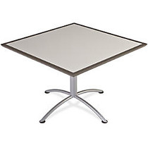 Iceberg Dura Comfort Edge iLand Square Tables - Square Top - 42 inch; Table Top Length x 42 inch; Table Top Width x 1.13 inch; Table Top Thickness - 29 inch; Height - Gray, Laminated - Particleboard