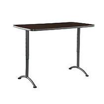 Iceberg IndestrucTable TOO Adjustable Height Utility Table, 60 inch; x 30 inch;, Rectangle, Walnut