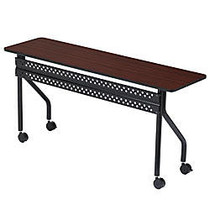 Iceberg OfficeWorks&trade; Mobile Training Table, Rectangle, 29 inch;H x 72 inch;W x 18 inch;D, Mahogany