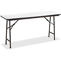 Lorell Gray Folding Banquet Table - Rectangle Top - 60 inch; Table Top Width x 18 inch; Table Top Depth x 0.62 inch; Table Top Thickness