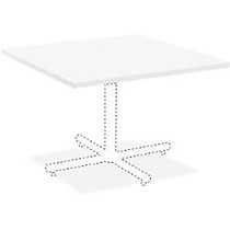 Lorell Hospitality White Laminate Square Tabletop - Square Top - 36 inch; Table Top Width x 36 inch; Table Top Depth x 1 inch; Table Top Thickness - Assembly Required