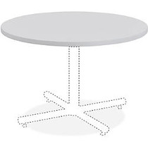 Lorell Round Invent Tabletop - Light Gray - Round Top - 1 inch; Table Top Thickness x 42 inch; Table Top Diameter - Assembly Required - High Pressure Laminate (HPL), Light Gray - Particleboard, Polyvinyl Chloride (PVC)