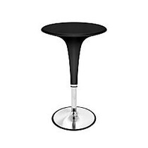 LumiSource Gelato Bar Table, 40 inch;H x 24 inch;W x 24 inch;D, Silver/Black