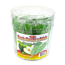 Espeez Rock Candy Sticks, 7 inch;, Green Apple, Pack Of 36