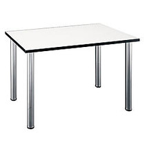 Bush Aspen Conference Table, Large Rectangle, 29 inch;H x 56 4/5 inch;W x 28 2/5 inch;D, White Spectrum/Marbled Gray