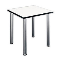 Bush Aspen Conference Table, Square, 29 inch;H x 28 2/5 inch;W x 28 2/5 inch;D, White Spectrum/Marbled Gray