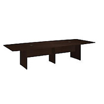 Bush Business Furniture Conference Table Kit, Boat-Shaped, Wood Base, 120 inch;D x 48 inch;W, Mocha Cherry, Premium Installation