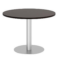 Bush Business Furniture Conference Table Kit, Round, Metal Disc Base, 42 inch;W, Mocha Cherry, Standard Delivery