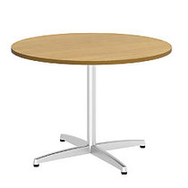 Bush Business Furniture Conference Table Kit, Round, Metal X Base, 42 inch;W, Modern Cherry, Standard Delivery