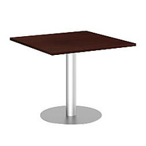 Bush Business Furniture Conference Table Kit, Square, Metal Disc Base, 36 inch;W, Harvest Cherry, Standard Delivery