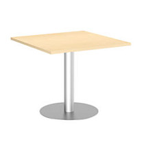 Bush Business Furniture Conference Table Kit, Square, Metal Disc Base, 36 inch;W, Natural Maple, Premium Installation