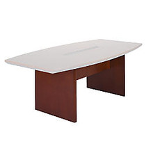 Mayline; Group Corsica Conference Table Base, For 72 inch; x 36 inch; Boat-Shaped Table Top, Mahogany