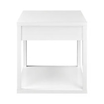 Altra End Table with Drawer, Square, 20 inch; x 18 inch; x 18 inch;, White