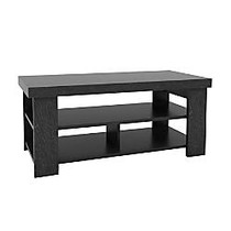 Ameriwood; Hollow Core Coffee Table, Rectangle, 63 inch; x 41.5 inch; x 19.5 inch;, Black Ebony Ash