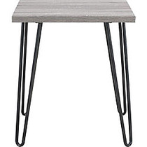 Ameriwood&trade; Altra Owen Retro End Table, Square, 22 inch;H x 20 inch;W x 20 inch;D, Sonoma Oak/Gunmetal Gray