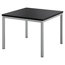 Basyx by HON; Laminate And Tubular Steel Frame Occasional End Table, 17 1/2 inch;H x 23 5/8 inch;W x 23 5/8 inch;D, Black