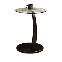 Monarch Bentwood Accent Table, Round, 23 3/4 inch;H x 17 1/2 inch;W x 17 1/2 inch;D, Cappuccino