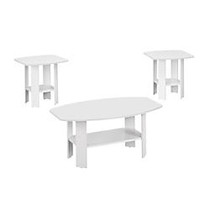 Monarch Specialties 3-Piece Table Set, Rectangle, White