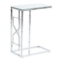 Monarch Specialties Rectangular Accent Table, 25 inch;H x 18 inch;W x 10 inch;D, Mirror/Chrome