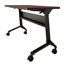 Mayline; Flip-N-Go; Training Table, 29 inch;H x 72 inch;W x 18 inch;D, Regal Mahogany/Black