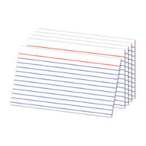 Office Wagon; Brand Ruled Index Cards, 5 inch; x 8 inch;, White, Pack Of 100