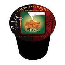 Cafejo; Caramel Creme Decaffeinated Single-Serve Cups, 0.37 Oz, Pack Of 50