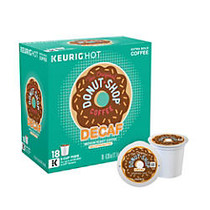 Coffee People Donut Shop Decaffeinated Coffee K-Cup; Pods, 1.5 Oz, Box Of 18