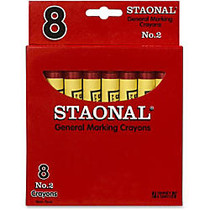 Crayola Staonal Marking Crayon - 5 inch; Length - 0.5 inch; Diameter - Red - 8 / Box