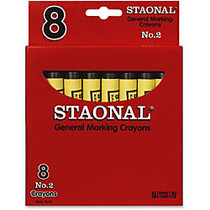 Crayola Staonal Marking Crayons - 5 inch; Length - 0.6 inch; Diameter - Black - 8 / Box