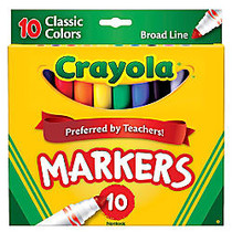 Crayola; Broad Line Markers, Assorted Classic Colors, Box Of 10