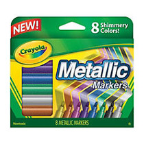 Crayola; Metallic Markers, Bullet Point, Assorted Colors, Pack Of 8