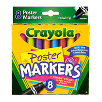 Crayola; Poster Board Markers, Pack Of 8, Assorted Colors