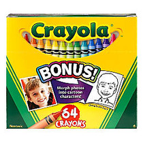 Crayola; Standard Crayon Set With Built-In Sharpener, Assorted Colors, Box Of 64