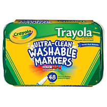 Crayola; Trayola&trade; Washable Markers Set, Fine Tip, Assorted Colors, Box Of 48