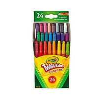 Crayola; Twistables; Crayons With Plastic Container, Mini Size, Assorted Colors, Pack Of 24
