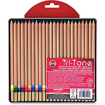 Koh-I-Noor Tri-Tone Multi-colored Pencils - Assorted Lead - 24 / Set