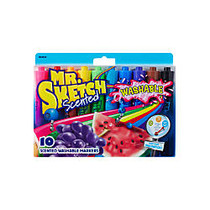 Mr. Sketch; Scented Markers, Chisel Tip, Assorted Ink Colors, Pack Of 10