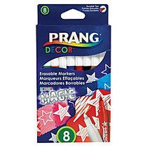 Prang; Decor Magic Erasable Markers, Conical Tip, Assorted Colors, Pack Of 8