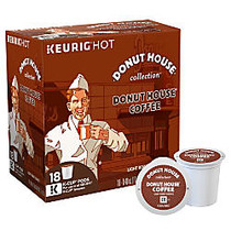 Donut House; Light Roast Coffee K-Cup; Pods, 0.40 Oz, Pack Of 18