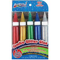 ArtSkills; Glitter Glue, Assorted, Pack Of 5