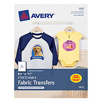 Avery; Personal Creations Stretchable T-Shirt Transfers, Pack Of 5
