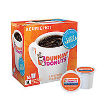 Dunkin' Donuts; Pods French Vanilla Coffee K-Cup; Pods, 0.4 Oz, Box Of 16