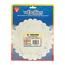 Hygloss Round Doilies, 6 inch;, White, 100 Doilies Per Pack, Set Of 6 Packs