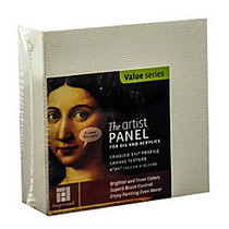 Ampersand Artist Panel Canvas Texture Cradled Profile, 4 inch; x 4 inch;, 1 1/2 inch;, Pack Of 2