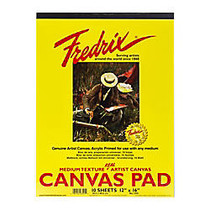 Fredrix Canvas Pad, 12 inch; x 16 inch;, 10 Sheets