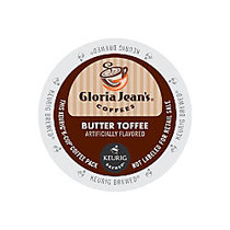 Gloria Jean's; Coffees Butter Toffee Coffee K-Cups;, Box Of 24
