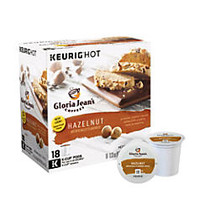 Gloria Jean's; Pods Coffees Hazelnut Coffee K-Cup; Pods, Box Of 18