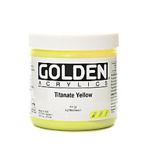 Golden Heavy Body Acrylic Paint, 16 Oz, Titanate Yellow