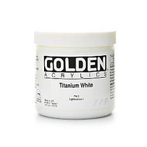 Golden Heavy Body Acrylic Paint, 16 Oz, Titanium White
